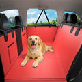 Hard Bottom Dog Car Seat Cover, 52"×65", Waterproof PU Leather | Stable Hard Bottom Support for Comfortable Rides with Large Dogs by JKLESADirect