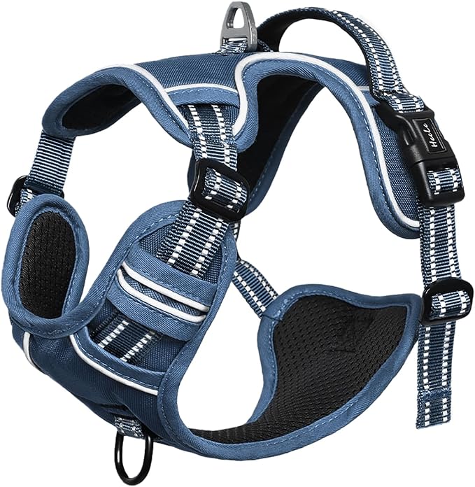 HEELE Dog Harness for Small Dogs No Pull Dog Vest Harness for Small Dog with Soft Padded Handle Reflective for Outdoor Training, Royal Blue, S | No Choke with Control Handle, Soft Breathable Padded Pet Vest, Adjustable, Reflective Front Clip Vest for N... - Image 5
