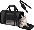 Cat Carrier Soft Up to 16 Lbs, Breathable Pet Travel Bag with Steel Frame | Lockable Zippers, Fits Small Dog, Kitten, and Rabbit,Medium Travel Carrying Case for Kennel Car Airline Transport，Black by Alwaysstandbehindyou