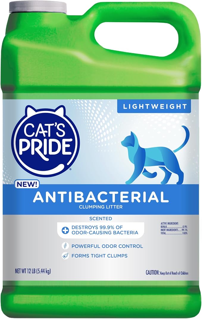Cat's Pride Antibacterial Litter, Odor-Eliminating Lightweight Scented 12lb by CatsPride