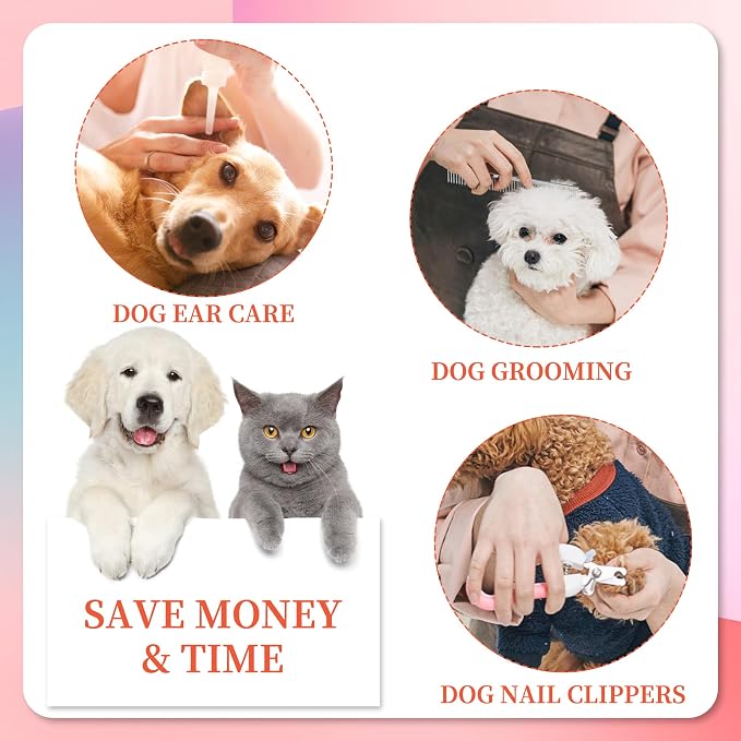 PatiencET Dog Grooming Hammock Kit | For Cats & Dogs up to 17 lb, Hanging Harness and Sling for Nail Trimming, Includes Clippers/Trimmer, File & Comb, Orange S - Image 6