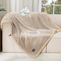 Luciphia Waterproof Pet Blanket, Liquid Pee Proof Dog Blanket for Sofa Bed Couch, Reversible Sherpa Fleece Furniture Protector Cover for Small Medium Large Dogs Cats, Grey Beige Large（65" x 57"） | waterproof pet blanket sherpa fleece reversible couch c... by luciphia