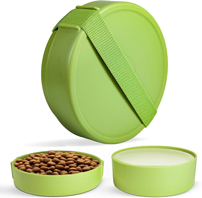Barkin’ Trails Travel Dog Bowls, Portable Outdoor Water, BPA-Free, Food Grade Plastic Dog Travel Bowl, Camping Essentials & Container (Matcha) by Unknown