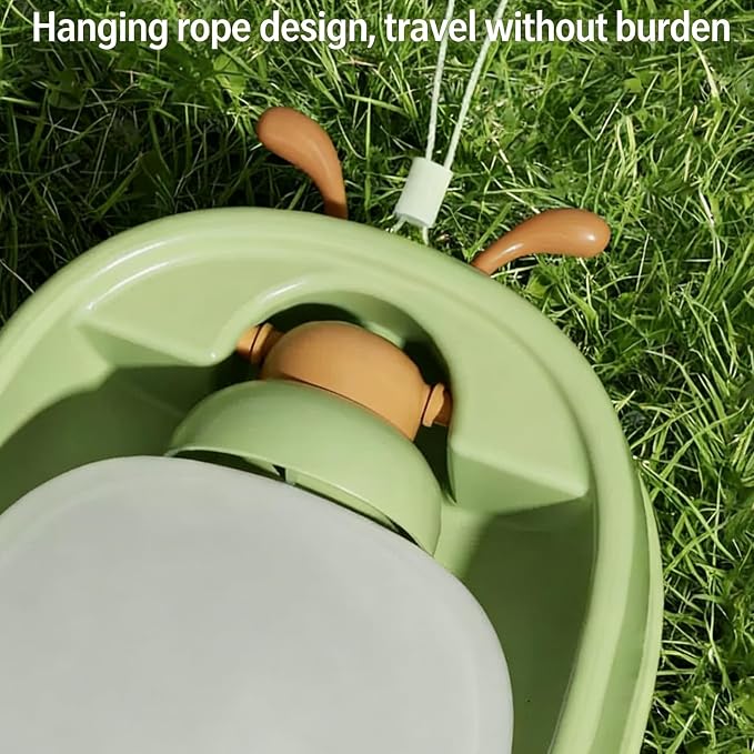 Portable Pet Water Bottle & Bowl, 17oz Leak - Proof Travel Dispenser for Outdoor Walking, Hiking(Yellow) - Image 3