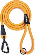 Rope Dog Leash, 6 Foot Heavy Duty Dog Leash with Aviation Aluminum Auto Locking Carabiner, Strong Nylon Pet Lead for Small, Medium, Large Dogs (Yellow, 6FT) by MORXIL