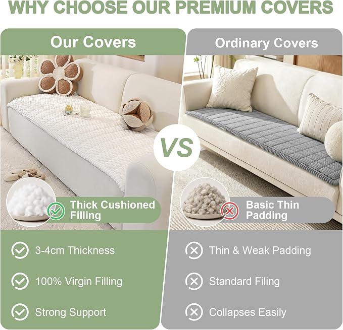 OstepDecor Couch Cover for Dogs, Washable Non Slip Sofa Cover for Pets | Soft Couch Covers for Sofa, Loveseat and Sectional, Furniture Protector Against Pet Hair & Dirt (35.4" x 94.5", White) - Image 7