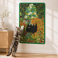 Art Sisal Cat Scratcher Mat, Cat Wall Scratchers for Indoor Cats | Wall Mounted Cat Scratcher, Natural Sisal, No-Drill Hook & Loop Setup, Floor or Wall Use, 23.6 x 15.7 Inch, Flower Garden by LESISSMER