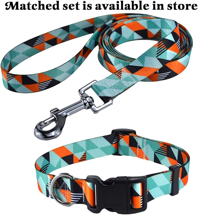 Mihqy Dog Collar for Small Dogs Puppy Cats, Fashion Design, Geometry,XS | Neck Fit 7.9"-11.8", Multiple Patterns，4 Sizes for Small Medium Large Dogs, Comfortable for Walks and Outdoor Hikes - Image 6