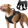 VavoPaw Heavy Duty Tactical Dog Harness for Medium Dog, No Pull Adjustable | Pet Harness Reflective Service Training Easy Control Pet Vest Military K9 Working Dog Harnesses（Black, M) by VavoPaw