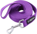 Strong Durable Nylon Dog Training Leash, 1 Inch Wide Traction Rope, 6 ft Long, for Small and Medium Dog (Purple, 6 Feet) by Siumouhoi