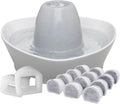 PetSafe Creekside Ceramic Pet Fountain, 60 Oz, Extra Filters | 60 Oz Capacity, Whisper-Quiet Flow, Includes 12 Extra Carbon & 2 Extra Foam Filters, Dishwasher Safe, Cats & Small Dogs by PetSafe