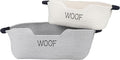 Morezi Dog Toy Basket 2 Pieces Woven Dog Toy bin Low in Front Organizer Storage - Perfect for Collecting Puppy Combs Shampoo Brushes Towel Grooming Stuff in Bathroom playroom Closet by Morezi