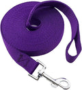 Nylon Training Dog Leash for Small Medium Large Dogs, 15ft 20ft 30ft 50ft Long Leash Dog/Puppy Lead for Obedience Recall Training, Camping (15ft, Purple) by MANDAO