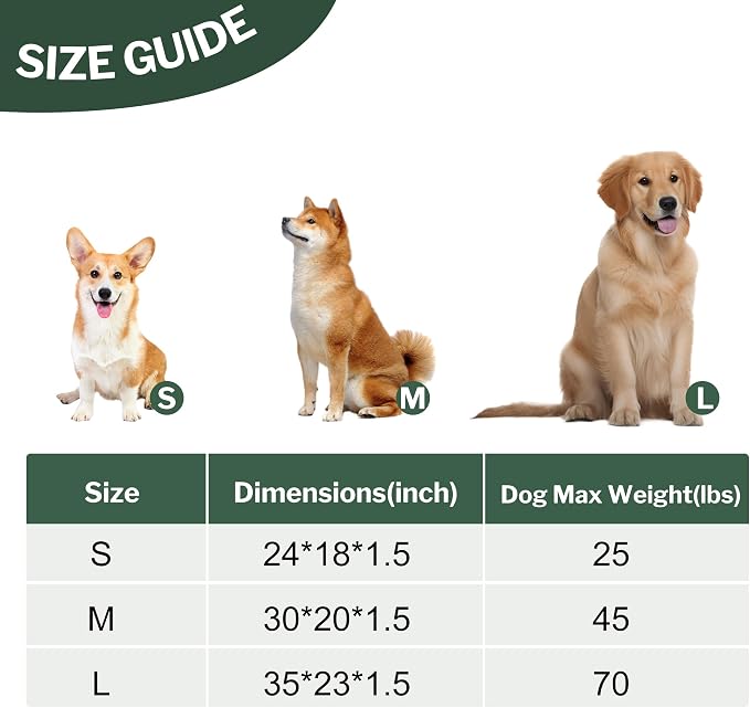 Dog Bed Crate Mat, Soft Durable Washable Anti-Slip Kennel Pad for Dogs & Cats, Reversible (Dark Green, L(35"*23"*1.5")) - Image 4