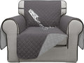 ISSUNTEX Double Protection 100% Waterproof Chair Sofa Cover for Living Room, Reversible Furniture Protector for Dogs, Pets, Kids (Chair, Gray/Light Gray) by ISSUNTEX