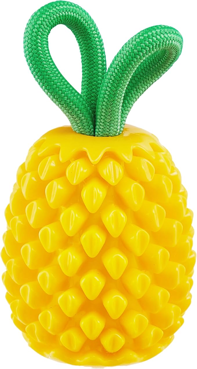 Outward Hound Dental Pineapple Dog Toy & Treat Stuffer, 6.8″ x 3.3″ Pineapple-Scent Interactive Chew for Dogs, Promote Healthy Teeth, Gums & Mental Enrichment, Reduce Boredom & Support Dental Health by OutwardHound