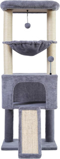 Fashion Design 43.3" Cat Trees with Cat Houses,Grey by ROYPET