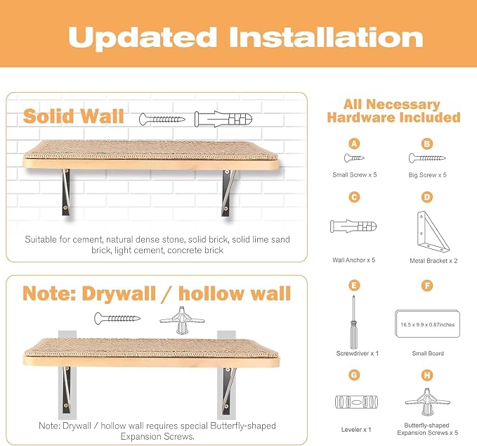 Strong Cat Shelves Stairs for Wall Mounted, 1P Cat Shelf& 2PCS 4 Steps Stairway with Sisal Rope Scratching for Cats Perch Platform, Wall Ladder Furniture - Image 6
