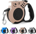 Retractable Dog Leash with USB Rechargeable Flashlight, Beige | 16FT Automatic Telescopic Tractor Dog Leash, Durable ABS Case and Comfort Grip, Designed for Small Medium Dogs Up to 30lbs by COSOWO