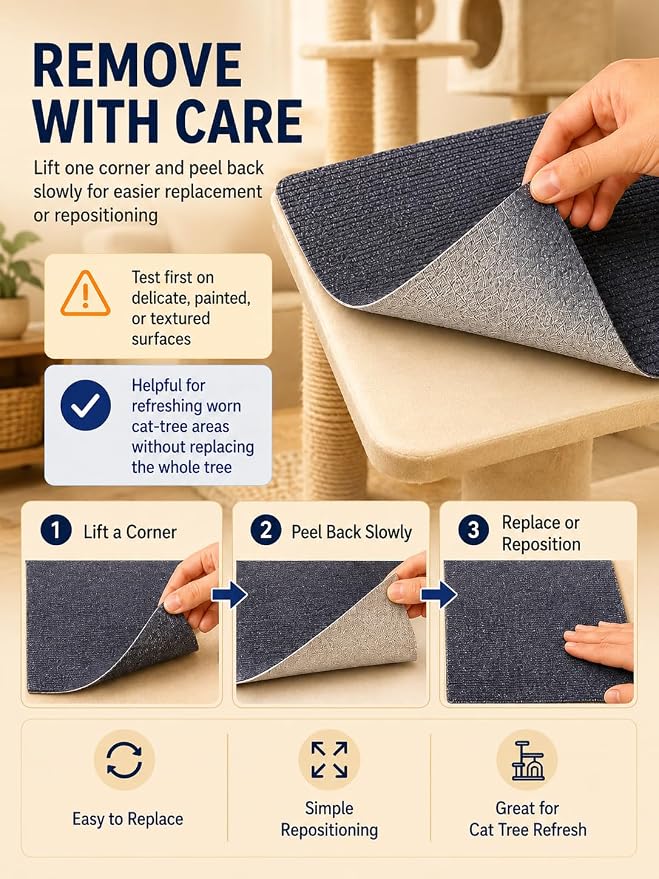 TLNNK 78.7"x15.8" Cat Scratch Furniture Protector - Dark Gray | Less Claw Damage, Easier Scratch-zone Setup, Worn Post Refresh, Cleaner Couch Corners, Softer Look for Cat Homes - Image 4