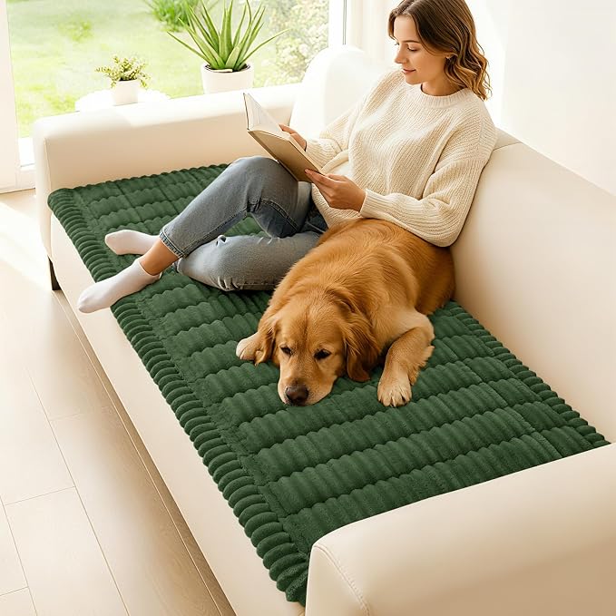 hyha Couch Cover for Dogs, Washable Non Slip Plush Flannel Sofa Protector | Thick Flannel, Anti-Slip Backing, Pet Hair & Scratch Protection, Fits Sofa & Loveseat (27.6" x 59") - Image 2