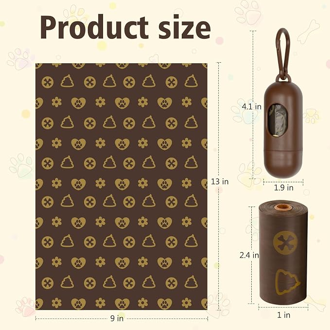 Dog Poop Bags with Dispenser 18 Rolls 270 Count Pet Waste Bags Strong Thick | Coffee Scented Waste Bags, Leak Proof , Portable - Image 4