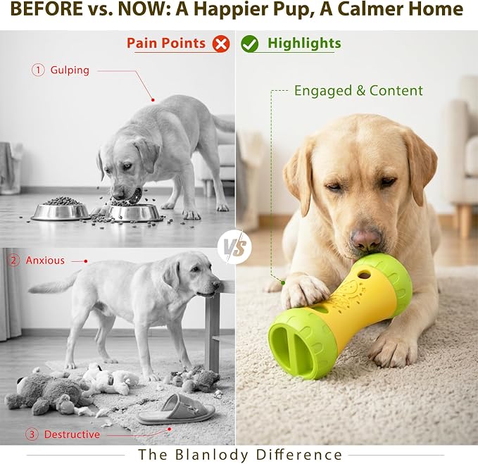 Treat Dispensing Dog Puzzle Toy, Interactive Dog Toys, Yellow | Mental Stimulating Slow Feeder, Boredom Relief, Enrichment Dog Toys to Keep Them Busy, For Small Medium Large Dogs - Image 5