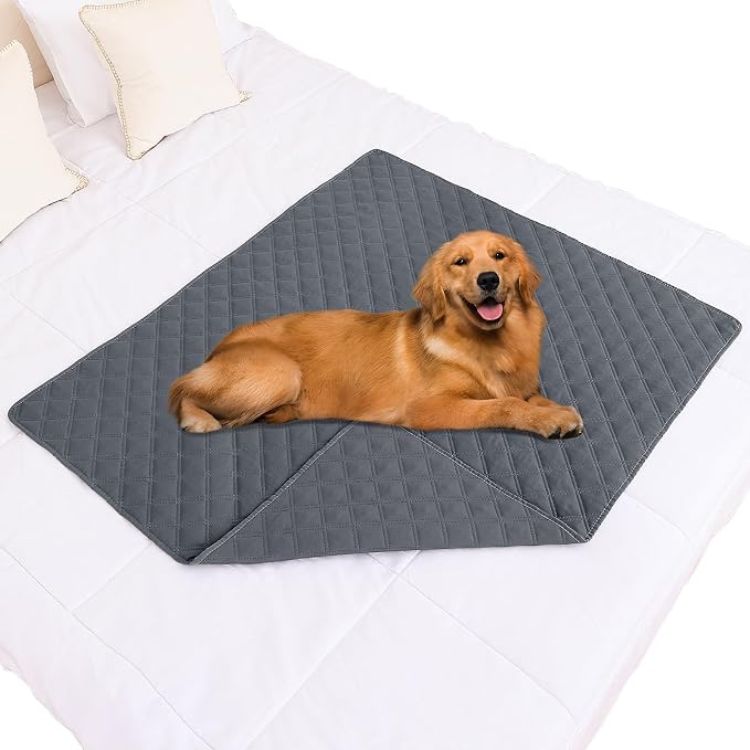 Smiry Waterproof Reversible Pet Couch Covers for Dogs | Pet Friendly, Soft Fabric, Washable Sofa Furniture Protector for Dogs Cat Kids, Checkered (40"x50", Dark Grey/Dark Grey) by Smiry