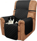 Reversible Chair Covers for Recliner Oversized, Black/Black | Recliner Oversized Covers for Living Room with Elastic Straps, Water Repellent, Chair Protectors Covers for Dogs by LuxshareHome