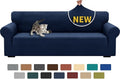 XINEAGE Stretch Jacquard XL Sofa Cover, Non Slip Sofa Slipcover for Dog | High-Stretch Fabric. Wear-Resistant, Pet Friendly. Easy Install & Washable for Living Rooms, Offices.Navy Blue by XINEAGE