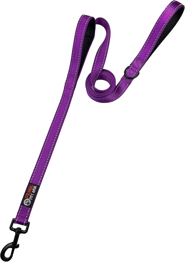 Dog Leash 6ft Long,Traffic Padded Two Handle,Heavy Duty,Reflective Double Handles Lead for Control Safety Training,Leashes for Large Dogs or Medium Dogs,Dual Handles Leads(Purple) - Image 8