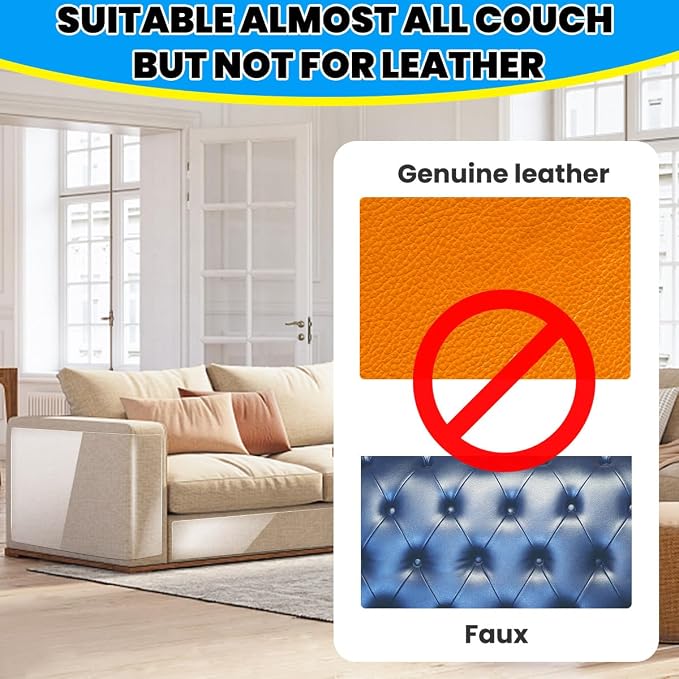 Cat Scratch Furniture Protector: Cat Anti Scratch Tape - Door Protector from Dog Scratching - Clear Training Self Adhesive Tape for Carpet, Sofa, Couch, Door (157in x 11.8in) - Image 5