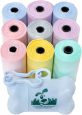 Downtown Pet Supply Scented Poop Bags for Dogs with Dispenser, 180 Count - Leak-Proof Dog Waste Bags and Bone-Shaped Dog Poop Bags Holder for Leash - Lavender Scented, 12.5" x 8.5" by DowntownPetSupply