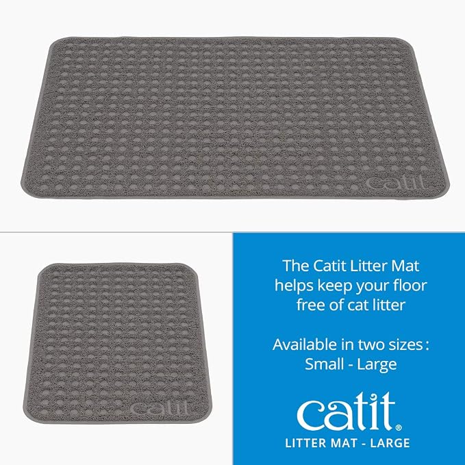 Catit Large Cat Litter Mat - Non-Slip, Easy Maintenance Design | Gentle on Paws - Traps Loose Litter - Image 3