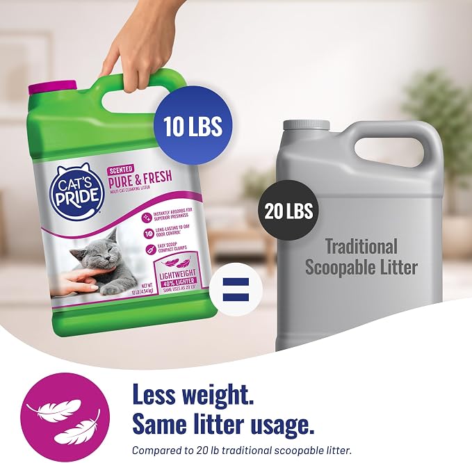 Cat's Pride Pure & Fresh Lightweight Scented Clumping Litter 10lb - Image 3