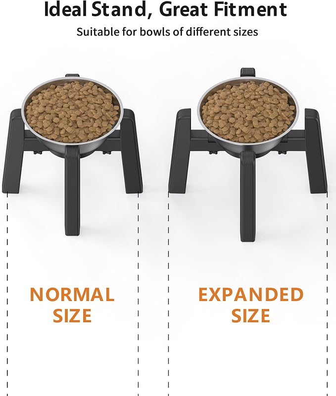Dog Bowl Stand, 51 oz Large Capacity Stainless Steel Feeder (2 Pack) | Elevated Pet Water & Food Bowl for Medium Dogs, Stable and Anti-Slip Raised Bowl - Image 6