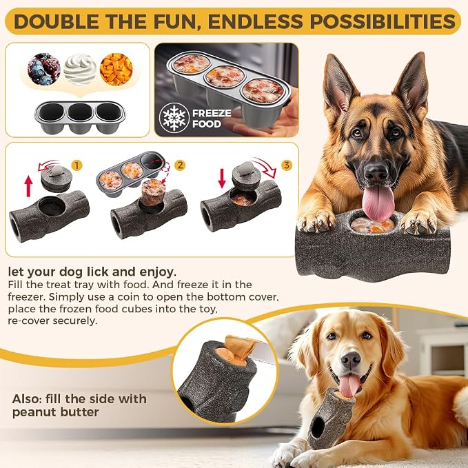 Mankoda Dog Frozen Treat Toy to Keep Them Busy - Chew for Medium/Large Dogs | Heavy Duty Indestructible Toy for Aggressive Chewer, Interactive Puzzle, Fillable Lick Toy with Frozen Mold, Boredom&Anxiety - Image 4