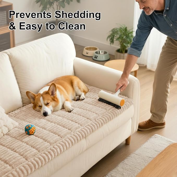 Smiry Couch Cover for Dogs, Non Slip Washable Sofa Protector for Pets | Soft Furniture Cover for Leather & Fabric Couches, Cozy Protect Against Fur, Dirt & Messes, Pet Friendly, 27.6"x59" - Image 7