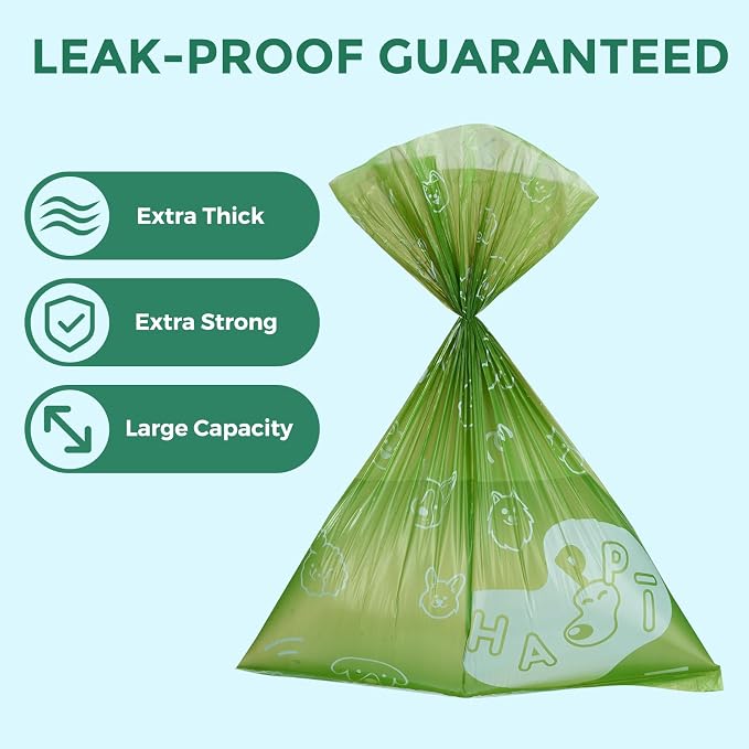 Dyforce Dog Poop Bags Rolls with Dispenser 600 Count Value Pack | Extra Thick Strong Leak Proof Poop Bags for Dogs Doggy with Holder, Scented Pet Waste Cat Litter Bags 9x13" Bulk - Image 4