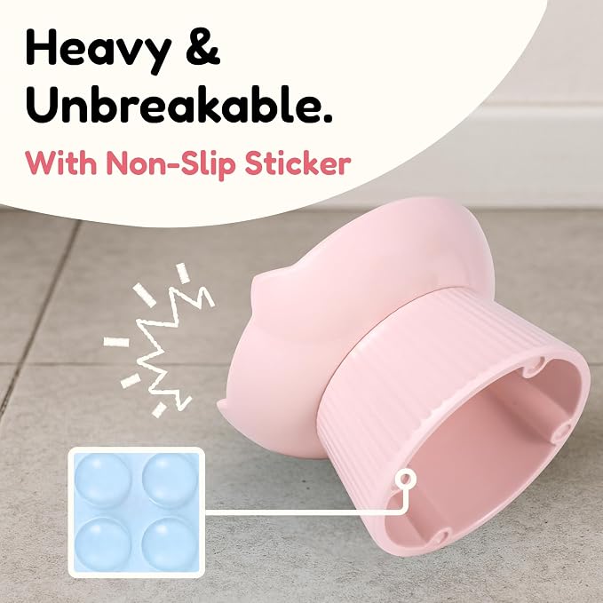Unbreakable Raised Slow Feeder Bowl for Cats and Small Dogs, Elevated Cat Bowls, Detachable Slow Feede Bowl, Heavy Weighted, Non-Slip Feeder, Dry & Wet Food, Whisker Friendly (Pink; 6.2'') - Image 7