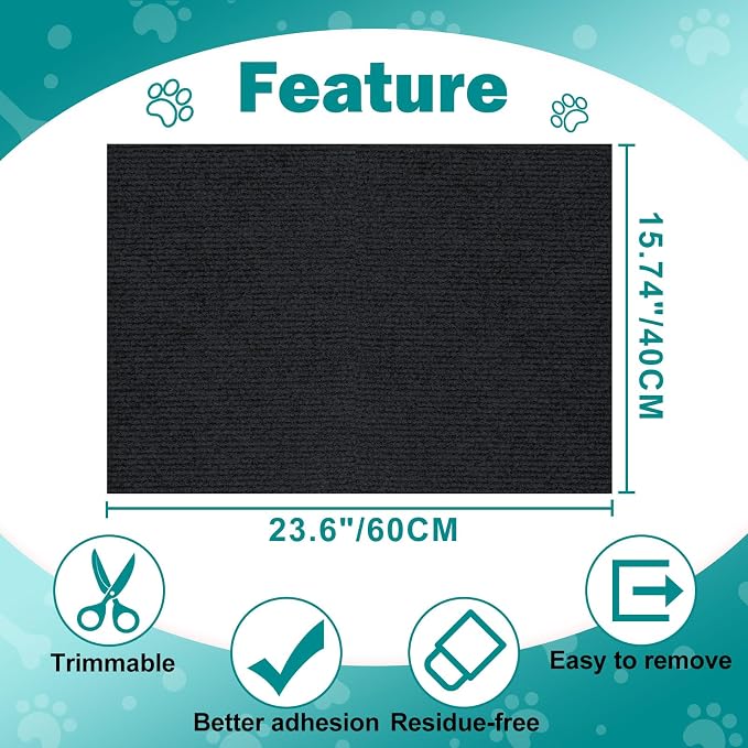 ENONCI 23.6x15.8 Cat Scratcher Mat, Self-Adhesive Cat Scratch Furniture Protector - Image 7