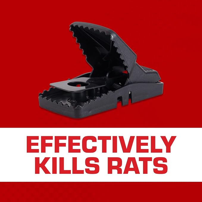 Tomcat Rat Snap Trap, 1 Rat Size Trap - Reusable - Effectively Kill Rats - Ideal for Home and Farm Use (Pack of 8) - Image 4