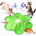 Interactive Cat Toys, Rechargeable with Auto Play and Bird Chirps | 3-in-1 hide and seek mat with fluttering butterfly, moving feather and plush tail, Perfect for indoor adult cats and kittens by Unknown