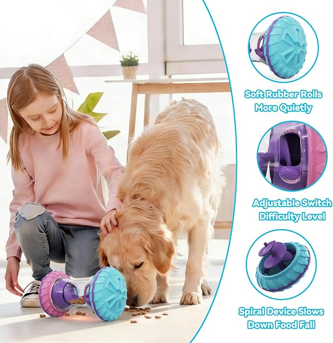 MateeyLife Interactive Dog Puzzle Toy for Small Medium Large Dogs | Adjustable Treat Dispensing Slow Feeder, Interactive Dog Toys Roller, Boredom Relief Enrichment Toys to Keep Them Busy - Image 5