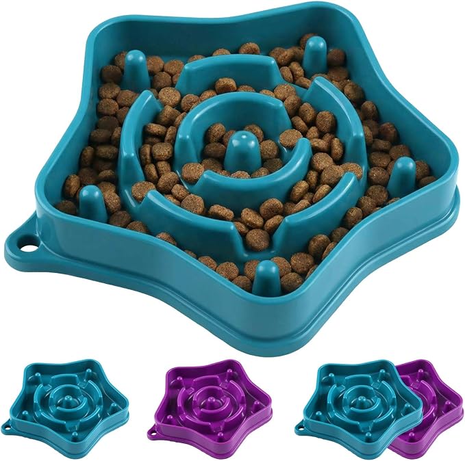 Pet Slow Feeder Bowl for Small Dogs, Puzzle Feeder for Petite Dogs, Anti-Choking, Slow Eating, 350ML Capacity, BPA-Free, Small Size by Unknown