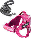 AUROTH Dog Harness and Leash Set for Medium Sized Dog, No Pull Dog Vest | with 5.25FT Dog Leash, Breathable Soft Padded, No choke, Reflective Tactical, Easy to Put on & Take Off - Pink Camo Medium by AurothPets