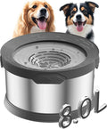 8L Dog Water Bowl No Spill 2.1 Gallon Stainless Steel Water Bowl for Dogs 270oz Large Capacity No Splash Slow Drinking Feeder with Anti-Slip Mat for Messy Drinkers by Xetino