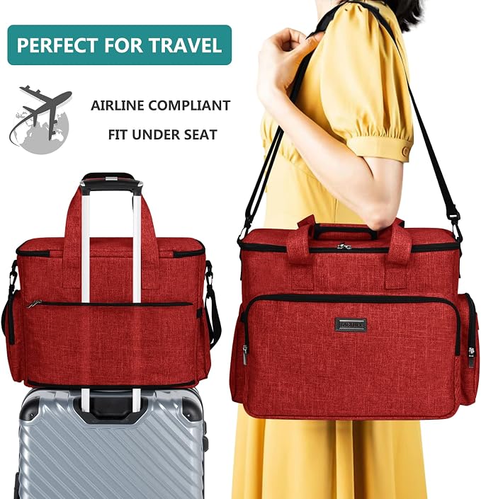 BAGLHER Dog Travel Bag, Pet Travel Bag (ALL Pet Travel Supplies), With 2 Pet Food Containers and 2 Collapsible Silicone Bowls; Essential Kits for Pet Travel Red - Image 6