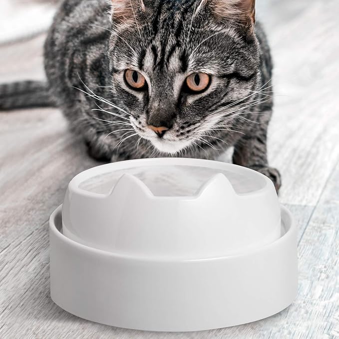 CatGuru Food Table for Cat Bowls, Elevated Feeding Station for Cat Food Bowl, Raised Stand for Pet Food and Water Bowls, Pet Feeder for Indoor Cats, Stress Free Stand for Pet Dishes (Marshnallow) - Image 7