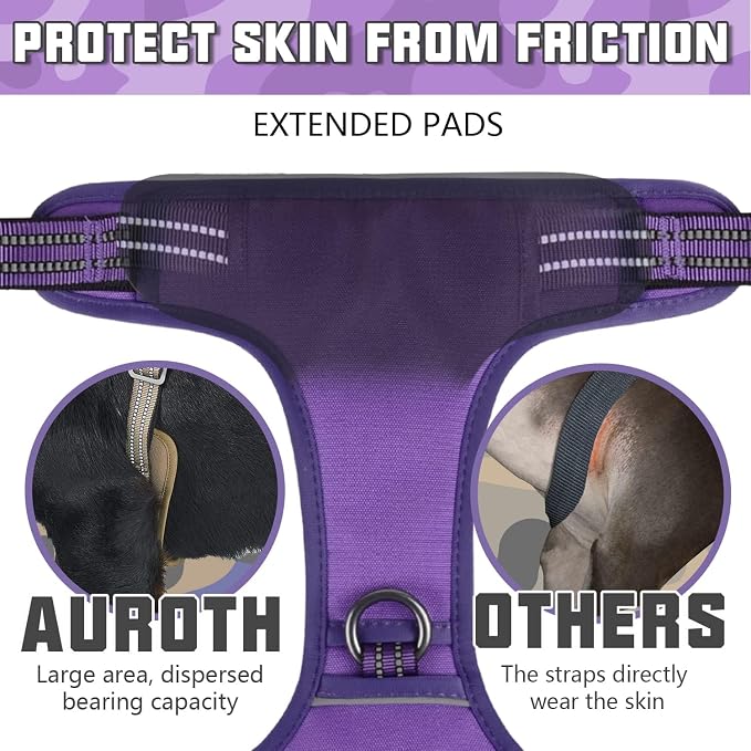 AUROTH Dog Harness for Small Medium Dogs, Tactical No Pull Dog Vest | No Choke, Heavy Duty, Reflective, Military K9, Adjustable, Handle, Easy Control for Walking, Army yellow, Small - Image 7